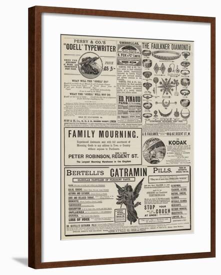 Page of Advertisements-null-Framed Giclee Print