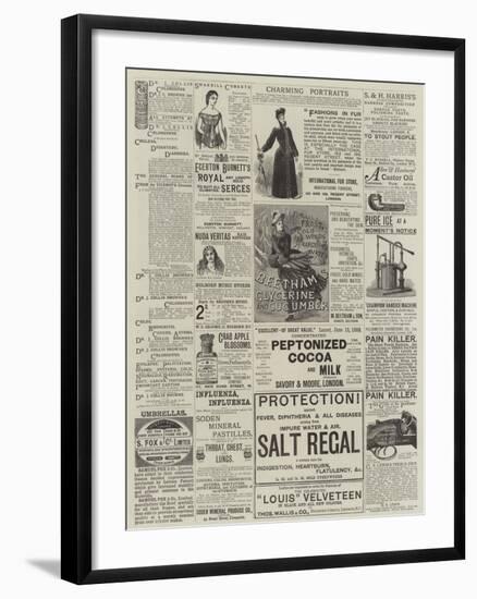 Page of Advertisements-null-Framed Giclee Print