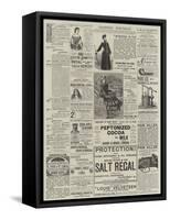 Page of Advertisements-null-Framed Stretched Canvas