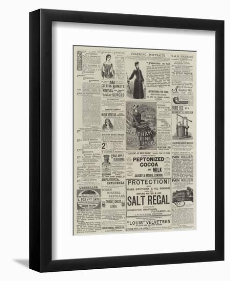 Page of Advertisements-null-Framed Giclee Print