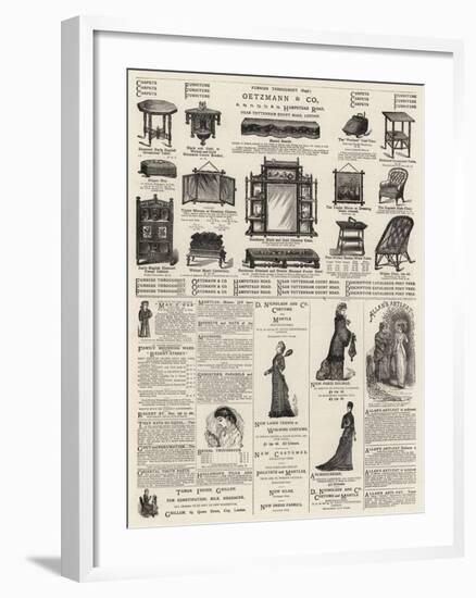 Page of Advertisements-null-Framed Giclee Print