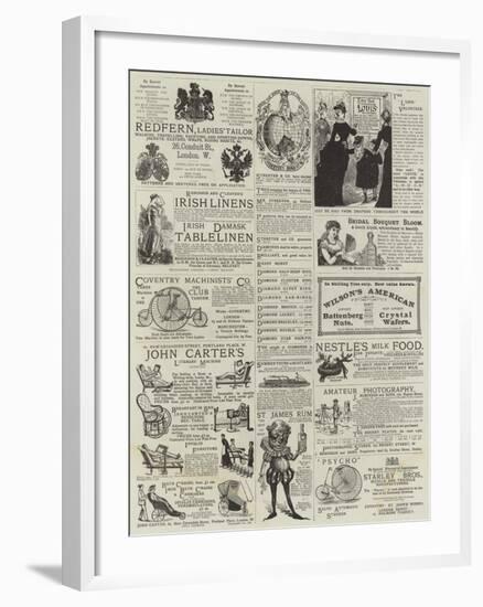 Page of Advertisements-null-Framed Giclee Print