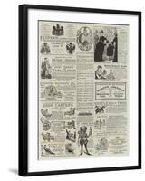 Page of Advertisements-null-Framed Giclee Print