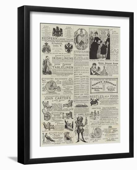 Page of Advertisements-null-Framed Giclee Print