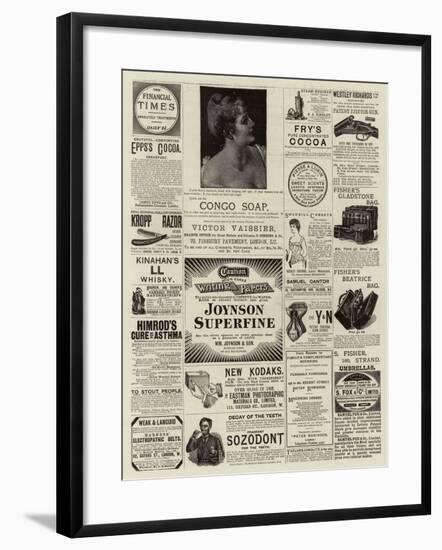 Page of Advertisements-null-Framed Giclee Print