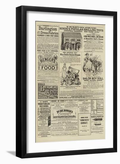 Page of Advertisements-null-Framed Giclee Print