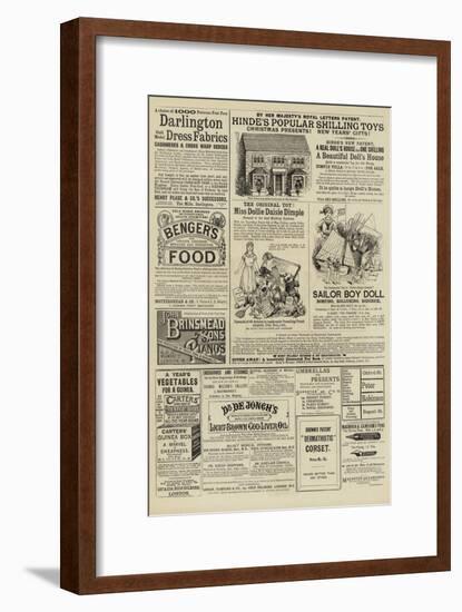 Page of Advertisements-null-Framed Giclee Print