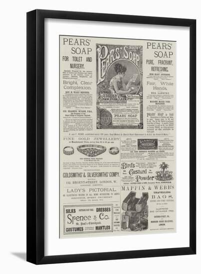 Page of Advertisements-null-Framed Giclee Print