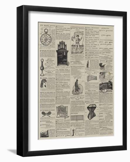 Page of Advertisements-null-Framed Giclee Print