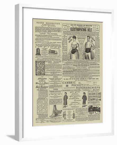 Page of Advertisements-null-Framed Giclee Print