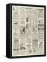 Page of Advertisements-null-Framed Stretched Canvas