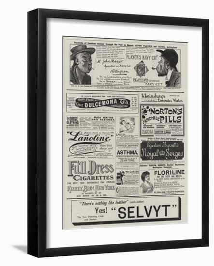 Page of Advertisements-null-Framed Giclee Print