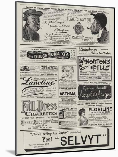 Page of Advertisements-null-Mounted Giclee Print