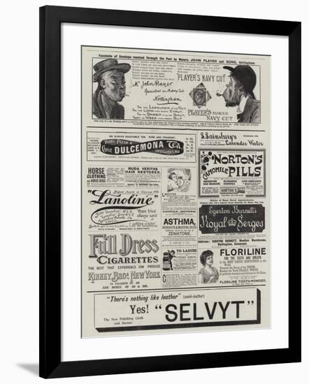 Page of Advertisements-null-Framed Giclee Print