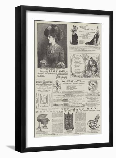 Page of Advertisements-null-Framed Giclee Print