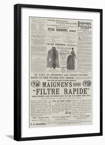 Page of Advertisements-null-Framed Giclee Print