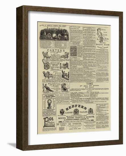 Page of Advertisements-null-Framed Giclee Print