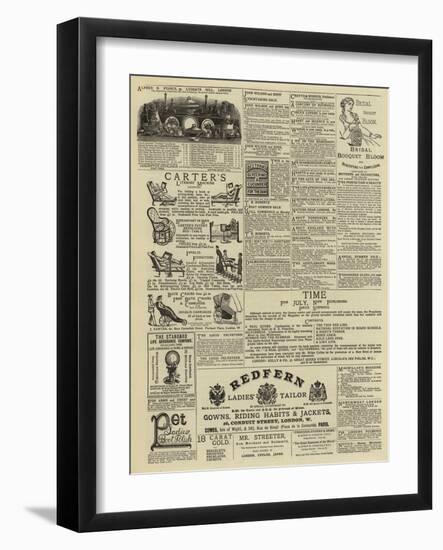 Page of Advertisements-null-Framed Giclee Print