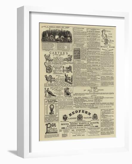 Page of Advertisements-null-Framed Giclee Print