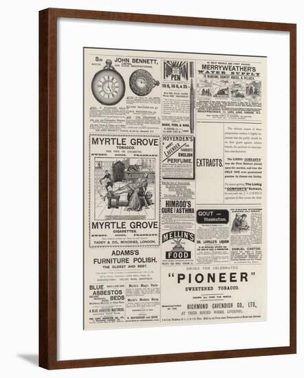 Page of Advertisements-null-Framed Giclee Print