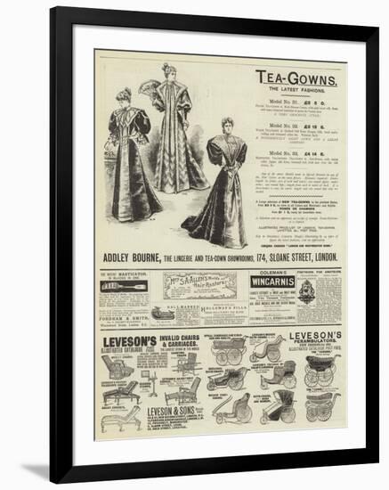 Page of Advertisements-null-Framed Giclee Print