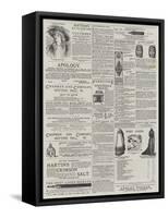 Page of Advertisements-null-Framed Stretched Canvas