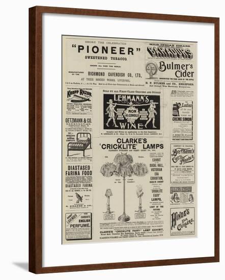 Page of Advertisements-null-Framed Giclee Print