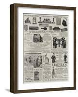 Page of Advertisements-null-Framed Giclee Print