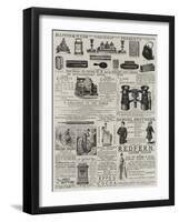 Page of Advertisements-null-Framed Giclee Print