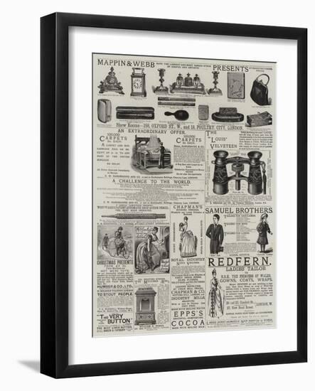 Page of Advertisements-null-Framed Giclee Print