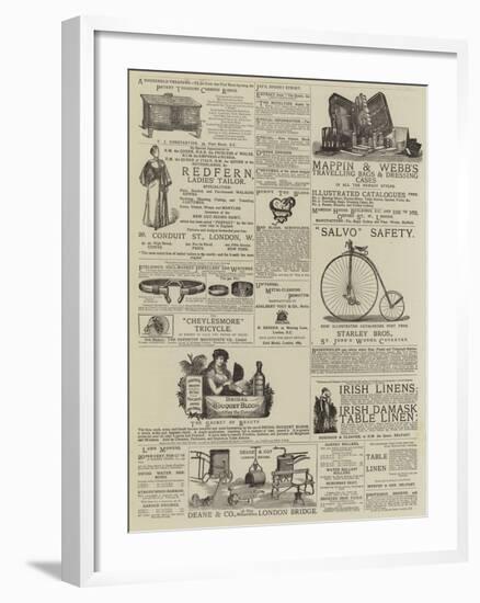 Page of Advertisements-null-Framed Giclee Print