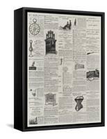 Page of Advertisements-null-Framed Stretched Canvas