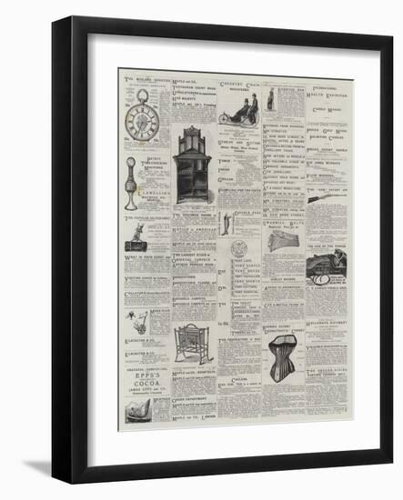 Page of Advertisements-null-Framed Giclee Print