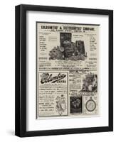 Page of Advertisements-null-Framed Giclee Print