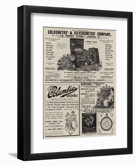 Page of Advertisements-null-Framed Giclee Print