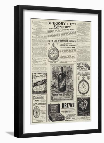 Page of Advertisements-null-Framed Giclee Print