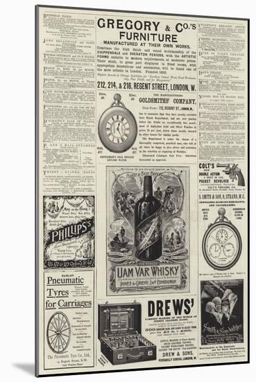 Page of Advertisements-null-Mounted Giclee Print