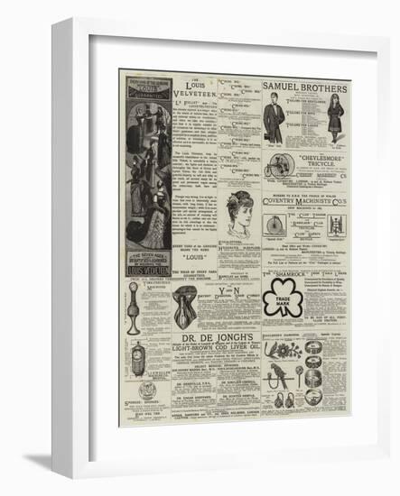 Page of Advertisements-null-Framed Giclee Print