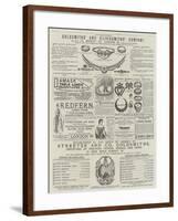 Page of Advertisements-null-Framed Giclee Print