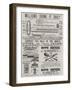 Page of Advertisements-null-Framed Giclee Print