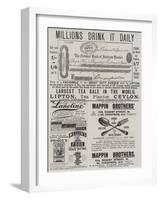 Page of Advertisements-null-Framed Giclee Print