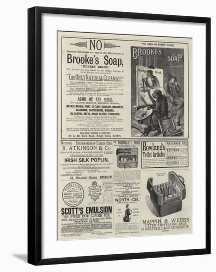 Page of Advertisements-null-Framed Giclee Print