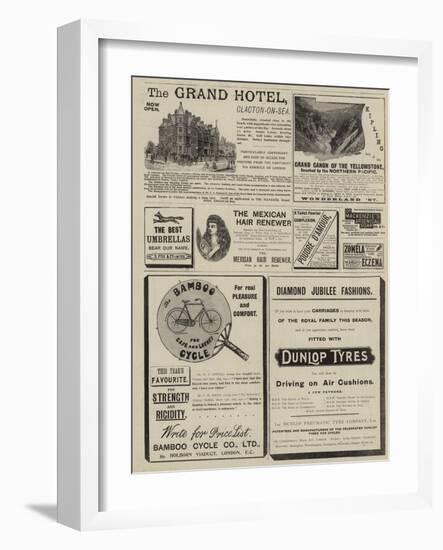 Page of Advertisements-null-Framed Giclee Print