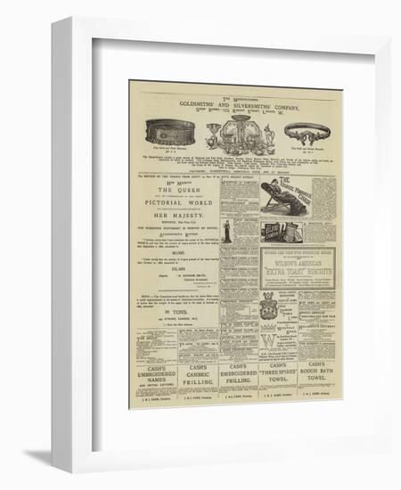 Page of Advertisements-null-Framed Giclee Print