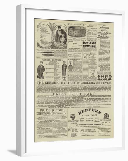 Page of Advertisements-null-Framed Giclee Print