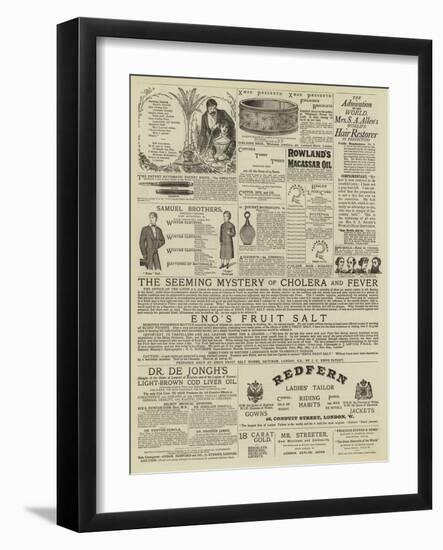 Page of Advertisements-null-Framed Giclee Print