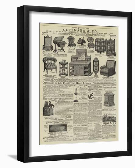 Page of Advertisements-null-Framed Giclee Print