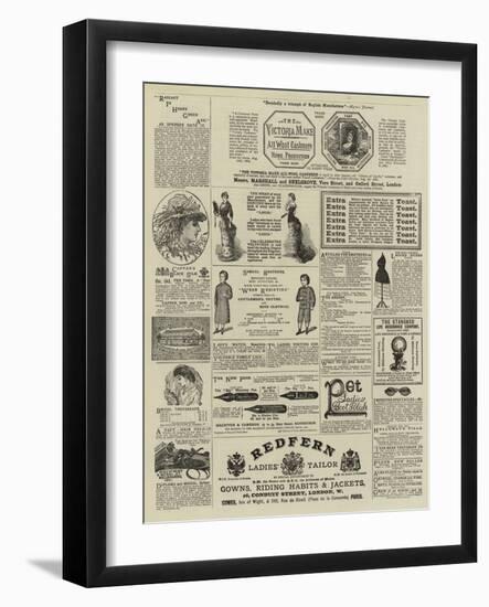 Page of Advertisements-null-Framed Giclee Print