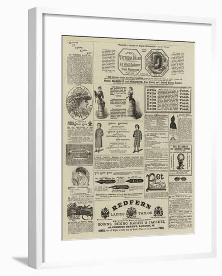 Page of Advertisements-null-Framed Giclee Print