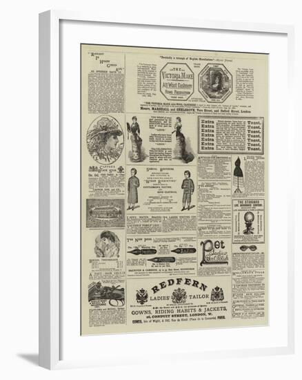 Page of Advertisements-null-Framed Giclee Print